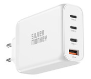 Silver Monkey Ładowarka sieciowa GaN 140W USB-C PD 3.1 + USB 3.0 QC W Silver Monkey