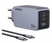 UGREEN Ładowarka sieciowa Nexode Pro 100W GaN USB + 2x USB-C szara UGREEN