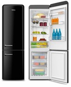 AMICA FK3495.3FBAA No Frost 186,5cm Czarna Retro SlimSize Szuflada VitControl 250L FK3495.3FBAA AMICA