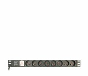 GEMBIRD Listwa zasilająca rack (PDU), 8 gniazd FR, 1U, 10A, wtyk C14 3m EG-PDU-014-FC14 Listwa zasilająca rack (PDU) 8 gniazd FR 1U 10A wtyk C14 3m EG-PDU-014-FC14 GEMBIRD