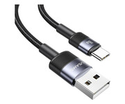 USAMS Kabel U-Turn USB-C 1m czarny USAMS