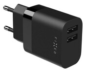 FIXED Ładowarka sieciowa 17W 2xUSB-A czarny FIXED