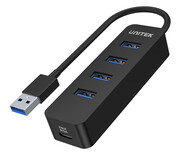 Unitek Hub USB-A, 4 porty USB 3.1, aktywny, 10 W Unitek