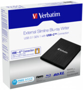 Verbatim External Slimline BLU-RAY X4 USB-C 3.1 Verbatim