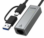 UNITEK Adapter USB-A/C 3.1 GEN1 RJ45; 2,5 Gbps; U1313C Adapter USB-A/C 3.1 GEN1 RJ45 2 5 Gbps U1313C UNITEK
