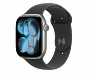 APPLE Watch Series 11 GPS 42mm Aluminiowa koperta (gwiezdna szarość)/ Sportowy pasek (czarny) - rozmiar M/L Watch Series 11 GPS 42mm Aluminiowa koperta (gwiezdna szarość)/ Sportowy pasek (czarny) - rozmiar M/L APPLE