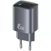 USAMS 45W GaN 1xUSB-A 1xUSB-C USAMS