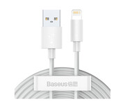 Baseus 2x kabel USB - Lightning szybkie ładowanie 1,5 m biały Baseus