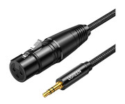 UGREEN Kabel XLR do jack AV182 3.5mm AUX 1m czarny UGREEN