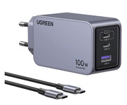 UGREEN Ładowarka sieciowa Nexode Pro 100W GaN USB + 2x USB-C szara UGREEN