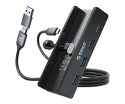 Orico Aktywny hub USB-C 5Gbps, 15W, przykręcany, 3x USB-A, USB-C, Orico
