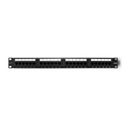 Qoltec Patch panel RACK 24 porty kat.5E UTP czarny Qoltec