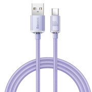 Baseus Crystal Shine Series USB-A - USB-C 100W 1,2m fioletowy Baseus