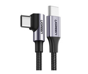 UGREEN Kabel USB-C do USB-C US255 3m 60W kątowy czarny UGREEN