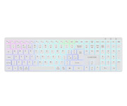 CANYON Klawiatura HKB-W11 UK/US RGB Dwa Tryby Bezprzewodowa Biała CANYON
