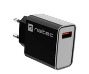 Natec RIBERA 1X USB-A 18W CZARNA Natec