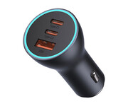 Baseus Ładowarka samochodowa USB-A + 2x USB-C 65W Baseus