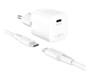FIXED Ładowarka sieciowa USB-C Travel Charger 20W Mini + USB-C - U FIXED