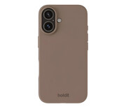 Holdit Silicone Case iPhone 16 Mocha Brown Holdit