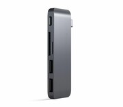 Satechi Passthrough Hub (USB-C, 2x USB-A, micro/SD) (space gray) Passthrough Hub (USB-C 2x USB-A micro/SD) (space gray) Satechi