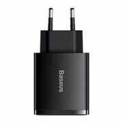 BASEUS sieciowa Compact Quick Charger 2xUSB USB-C PD 3A 30W (czarna) CCXJ-E01 sieciowa Compact Quick Charger 2xUSB USB-C PD 3A 30W (czarna) CCXJ-E01 BASEUS