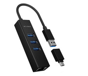 ICY BOX Hub 4 portowy 3x USB-A LAN ICY BOX