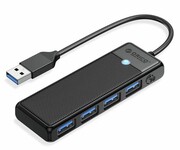 Orico Hub USB-A 4 porty USB-A 3.0 5Gbps czarny PAPW4A-U3-015-BK-BP Hub USB-A 4 porty USB-A 3.0 5Gbps czarny PAPW4A-U3-015-BK-BP Orico