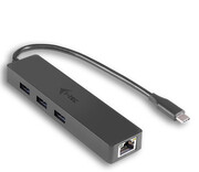 i-tec USB-C Slim LAN HUB 3x USB 3.0 RJ-45 10/100/1000 Mb/s i-tec