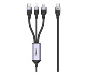 Unitek przewód ładujący USB 3 w 1 czarny C14101AGY01-1.5M Unitek
