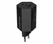 CANYON Ładowarka sieciowa HEXAGON 65 GaN 65W 2xPD 1xQC EU Czarna CND-CHAHEX65B Ładowarka sieciowa HEXAGON 65 GaN 65W 2xPD 1xQC EU Czarna CND-CHAHEX65B CANYON