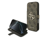 Guess Book 4G Metal Logo do iPhone 17 Pro brązowy Guess