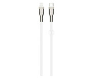 FIXED Pleciony Kabel USB-C/Lightning 1,2m biały FIXED