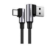 UGREEN Kabel USB do USB-C kątowy US176 3A 2m czarny UGREEN