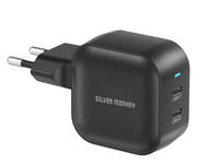 Silver Monkey Ładowarka GaN Smart Duo 48W PD Czarna Silver Monkey