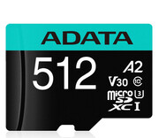ADATA 512GB microSDXC Premier Pro 100MB/s U3 V30S A2 ADATA