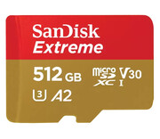 Sandisk 512GB microSDXC Extreme 190MB/s A2 C10 V30 UHS-I U3 Sandisk