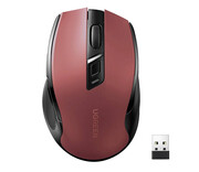 UGREEN Bezprzewodowa mysz MU006 2.4 GHz BT 5.0 czerwona UGREEN
