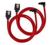 CORSAIR Premium 60cm sleeved 2szt (kątowe) Czerwone CC-8900284 Premium 60cm sleeved 2szt (kątowe) Czerwone CC-8900284 CORSAIR