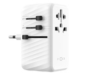 FIXED Voyager World Adapter 3xUSB-C/1xUSB GaN 120W bialy FIXED