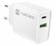 NATEC RIBERA 1X USB-A + 1X USB-C 20W BIAŁA NUC-2061 RIBERA 1X USB-A 1X USB-C 20W BIAŁA NUC-2061 NATEC