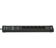 Brennenstuhl Premium-Line - 6 gniazd, 2x USB, 3m czarna 60.000A Brennenstuhl