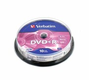 VERBATIM DVD+R 4.7GB 16x (AZO) CAKE 10 szt. DVD+R 4.7GB 16x (AZO) CAKE 10 szt. VERBATIM