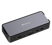 Verbatim USB-C Pro 2xHDMI DP RJ45 4xUSB 4xUSB-C SD microSD audio Verbatim