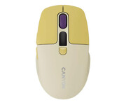 CANYON Mysz bezprzewodowa MW-26 LCD Cicha Dwa Tryby Żóta CANYON
