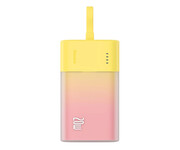 Baseus Powerbank Popsicle 5200mAh 20W z kablem zółto-różowy Baseus