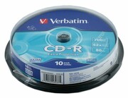 VERBATIM CD-R 52x 700MB Cake Box 43437 - 10 szt. CD-R 52x 700MB Cake Box 43437 - 10 szt. VERBATIM