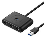 UGREEN Hub CR113 USB do 4x USB 3.0 5Gbps 1m czarny UGREEN