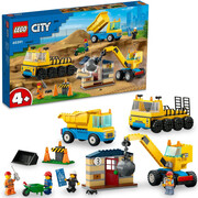 LEGO City 60391 Ciężarówki i dźwig z kulą wyburzeniową LEGO