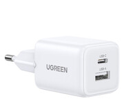 UGREEN Ładowarka sieciowa X514 USB + USB-C GaN 20W biała UGREEN