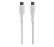 FIXED Kabel Liquid Silicone USB-C/USB-C 2m 60W biały FIXED